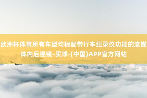 欧洲杯体育所有车型均标配带行车纪录仪功能的流媒体内后视镜-买球·(中国)APP官方网站