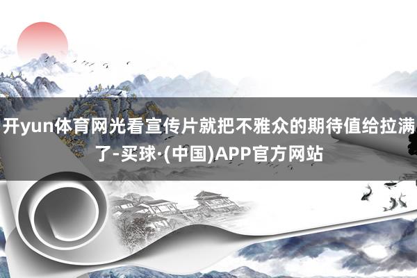开yun体育网光看宣传片就把不雅众的期待值给拉满了-买球·(中国)APP官方网站