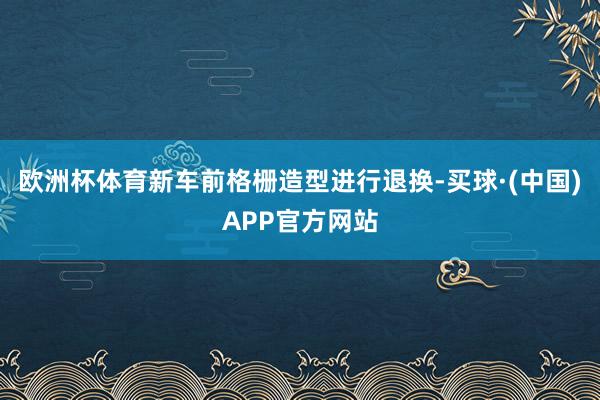 欧洲杯体育新车前格栅造型进行退换-买球·(中国)APP官方网站