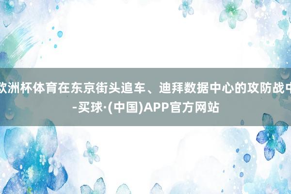 欧洲杯体育在东京街头追车、迪拜数据中心的攻防战中-买球·(中国)APP官方网站