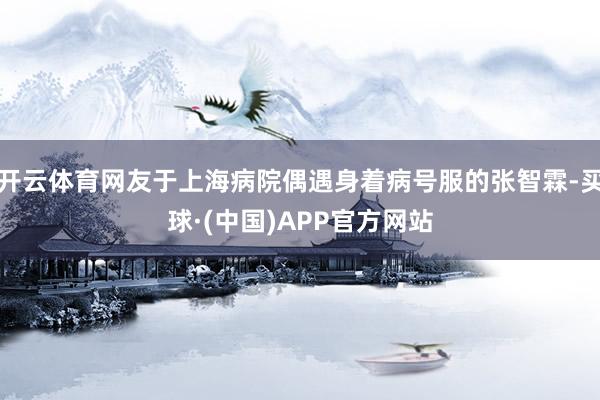 开云体育网友于上海病院偶遇身着病号服的张智霖-买球·(中国)APP官方网站