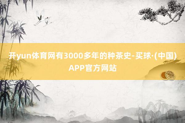 开yun体育网有3000多年的种茶史-买球·(中国)APP官方网站