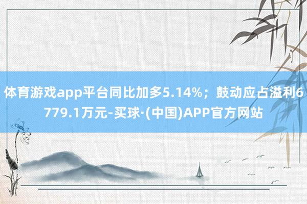 体育游戏app平台同比加多5.14%;鼓动应占溢利6779.1万元-买球·(中国)APP官方网站