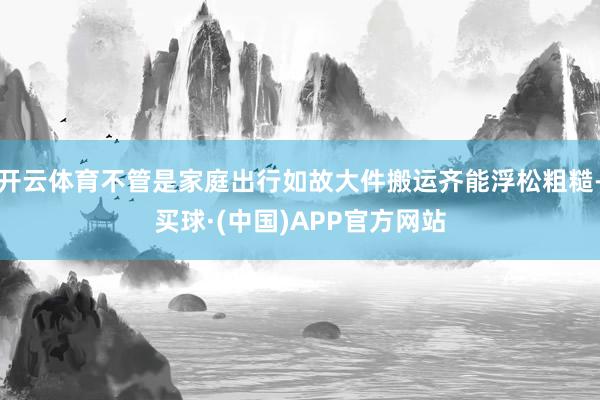 开云体育不管是家庭出行如故大件搬运齐能浮松粗糙-买球·(中国)APP官方网站