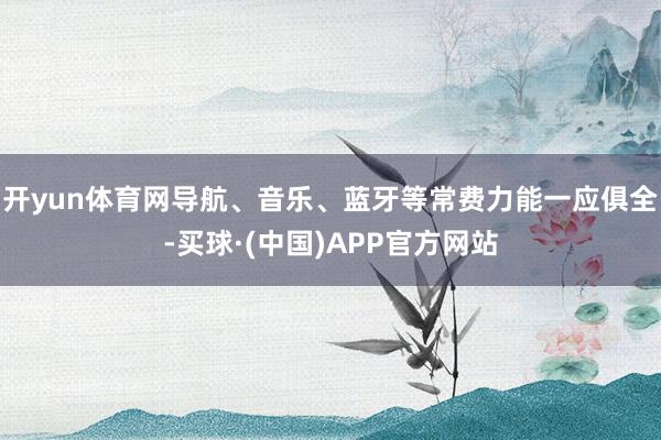 开yun体育网导航、音乐、蓝牙等常费力能一应俱全-买球·(中国)APP官方网站