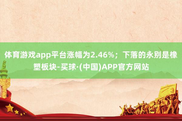体育游戏app平台涨幅为2.46%；下落的永别是橡塑板块-买球·(中国)APP官方网站