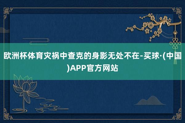 欧洲杯体育灾祸中查克的身影无处不在-买球·(中国)APP官方网站