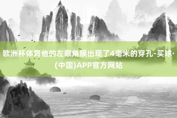 欧洲杯体育他的左眼角膜出现了4毫米的穿孔-买球·(中国)APP官方网站