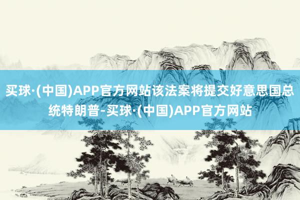 买球·(中国)APP官方网站该法案将提交好意思国总统特朗普-买球·(中国)APP官方网站