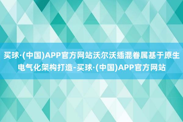买球·(中国)APP官方网站沃尔沃插混眷属基于原生电气化架构打造-买球·(中国)APP官方网站